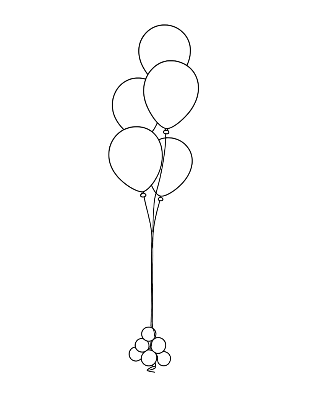 Helium Balloon Bouquet, choose your colours