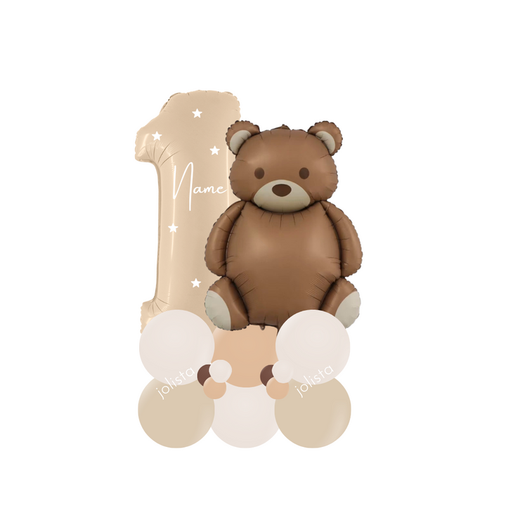 Baby Bear Number One Balloon Set