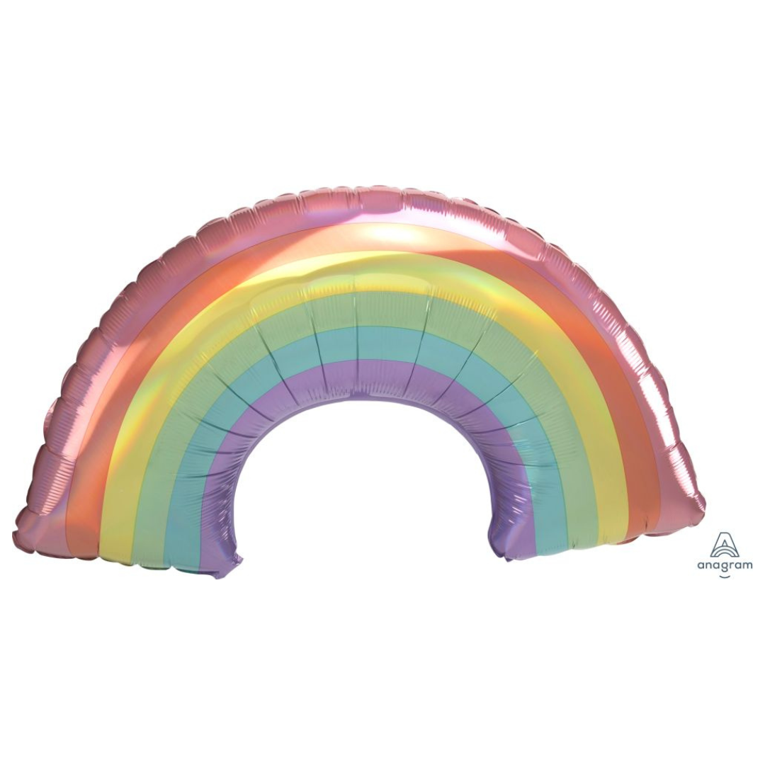 Supershape Iridescent Pastel Rainbow Balloon