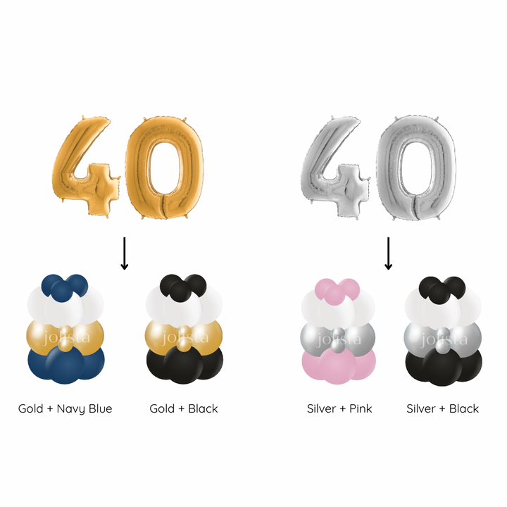 Number Balloon Column Set