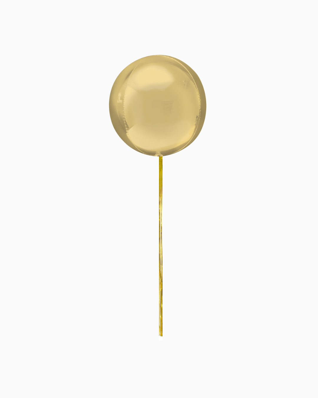 helium metallic gold orbz (sphere) balloon  with metallic gold fringe tail