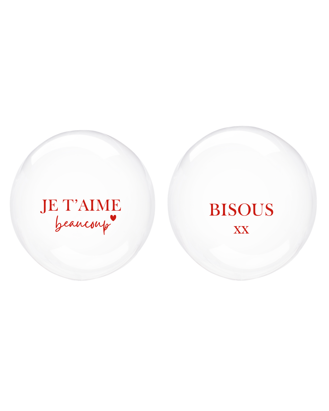 choice of text for clear bubble balloon 1. je t&