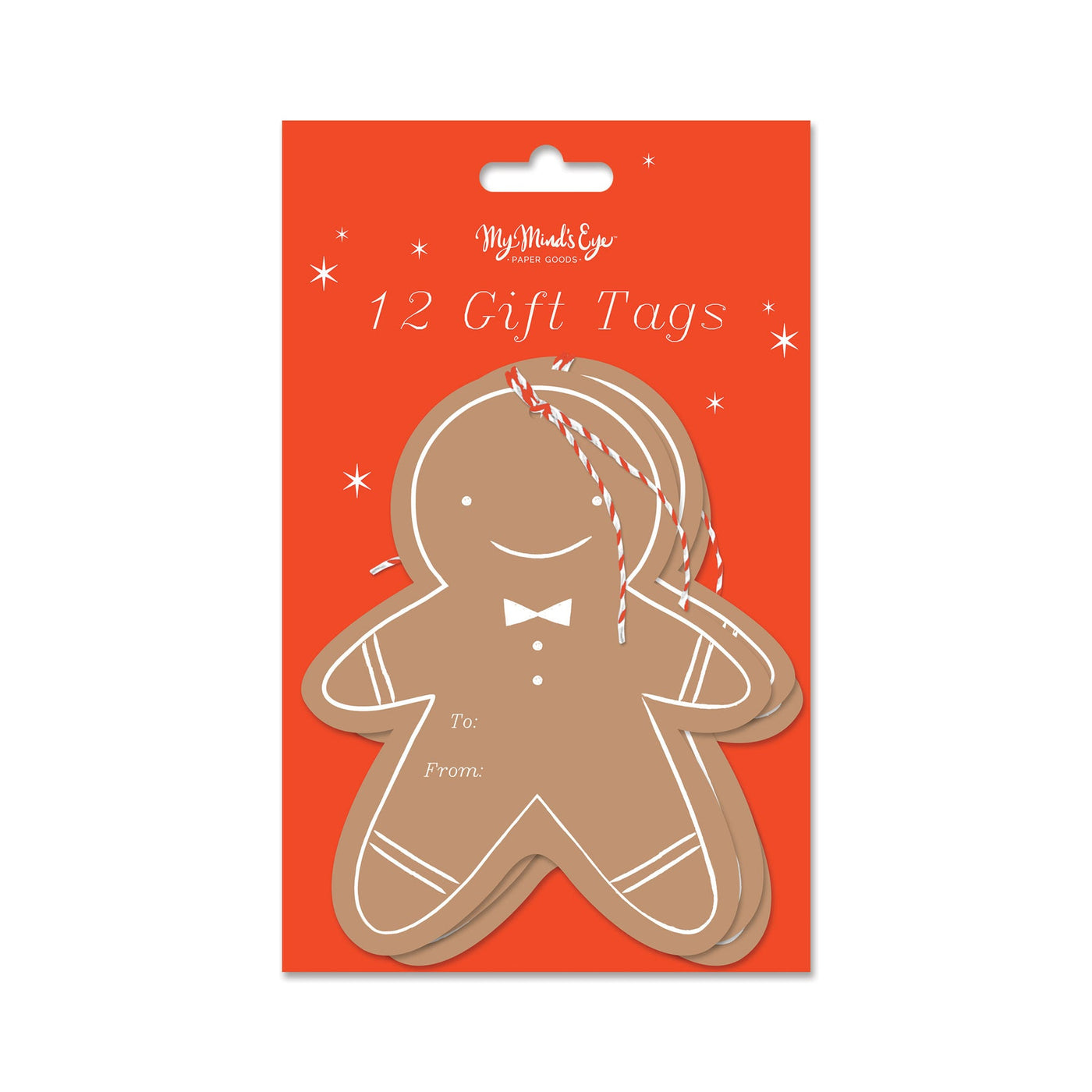 Gingerbread Man Over-sized Tags