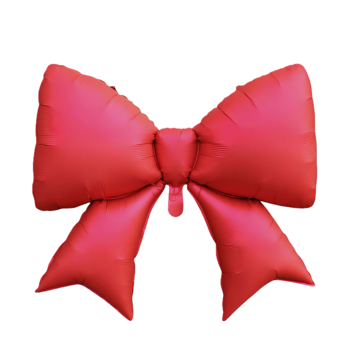 Jumbo Bow Balloon, red satin
