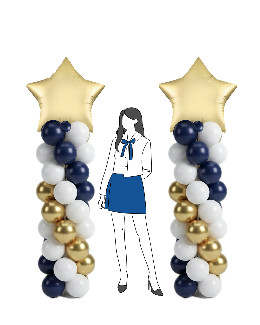 Classic Star Balloon Column, choose your colours