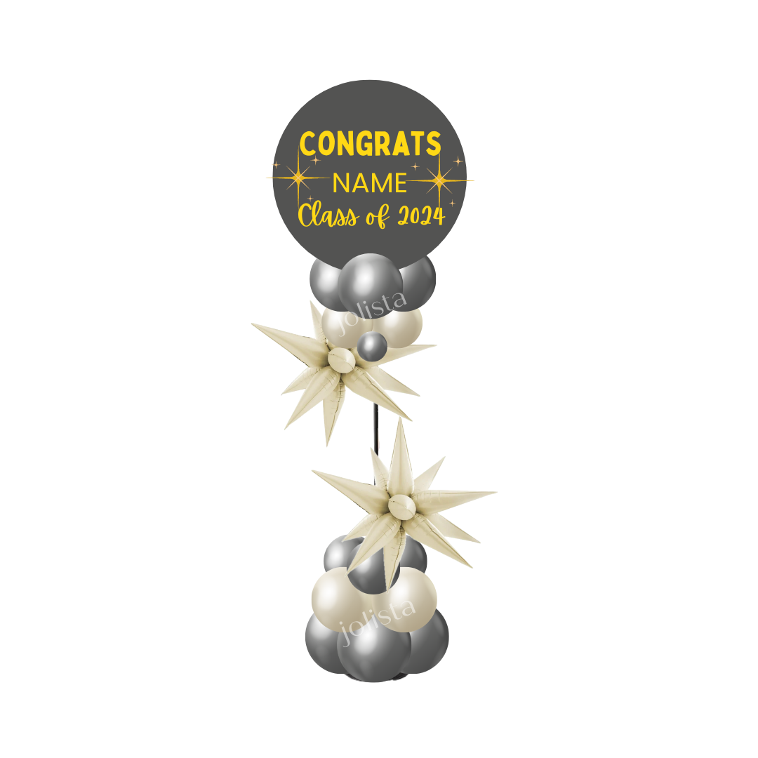 Personalized Crazy Grad Balloon Tower (choose your colours)