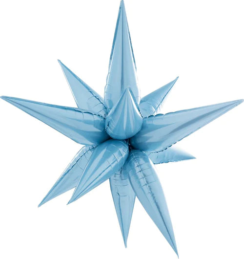 Starburst Foil Balloon, light blue