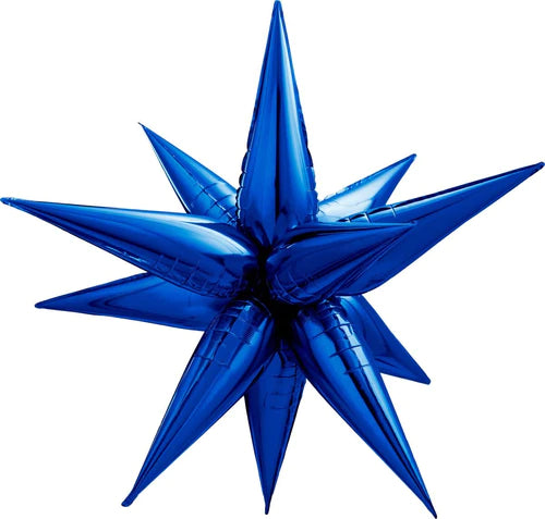 Starburst Foil Balloon, navy blue
