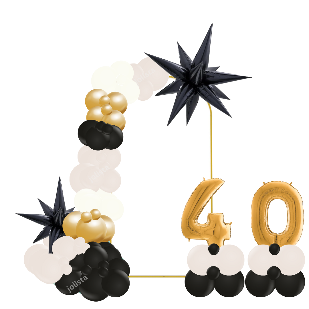 Milestone Birthday Balloon Garland and Arch Backdrop Set (choose your colours)