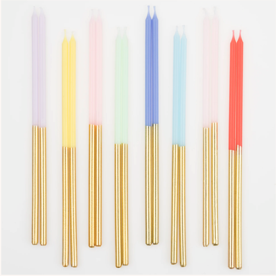 Gold Dipped Rainbow Mix Candles