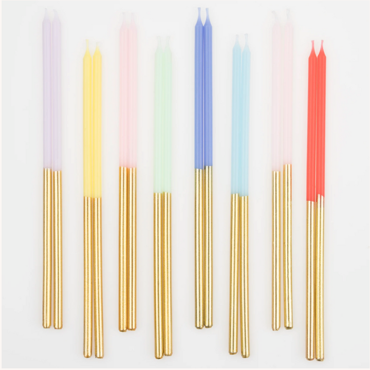 Gold Dipped Rainbow Mix Candles