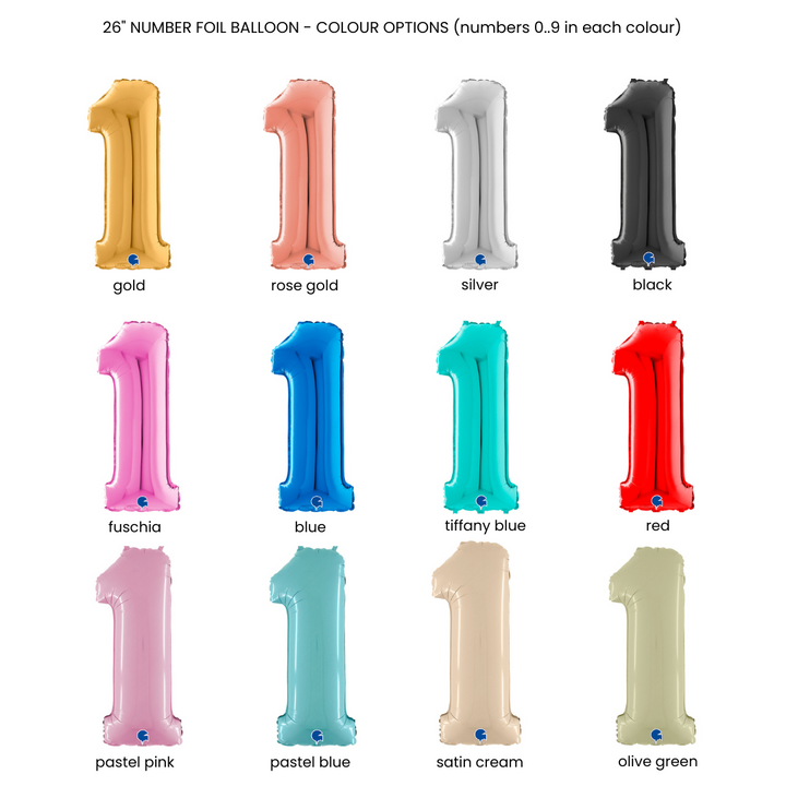 Number Balloon Column (choose your colours)