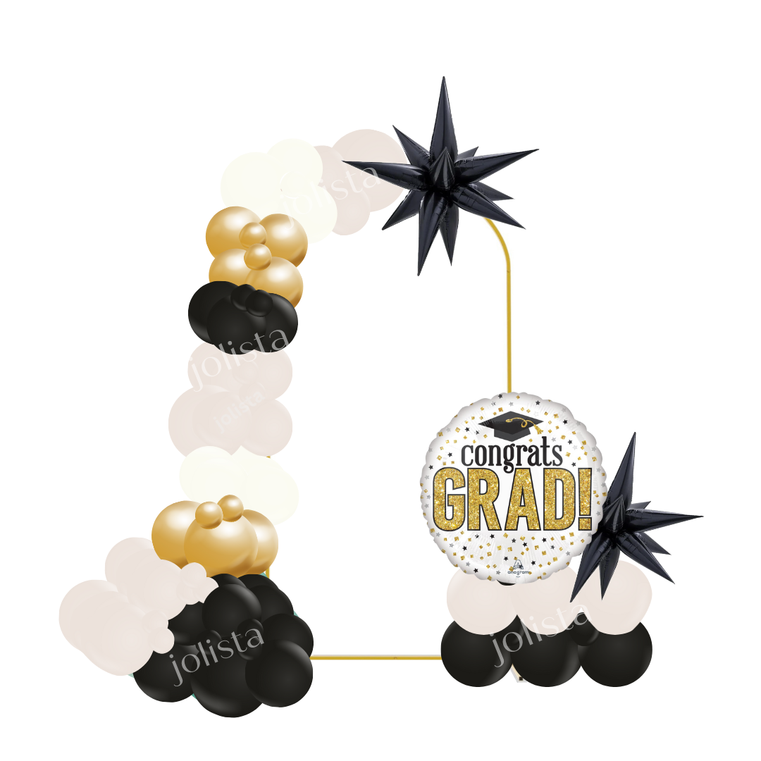 Grad Balloon Garland and Arch Backdrop Set (choose your colours)