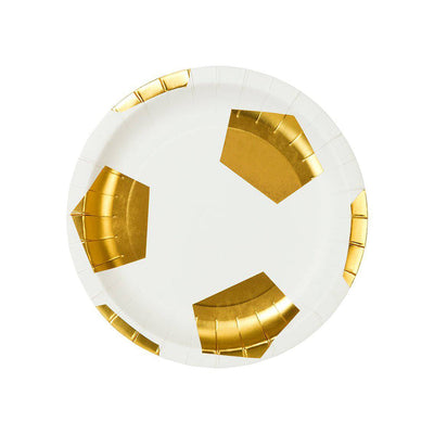 Gold Soccer Plates (set of 12)