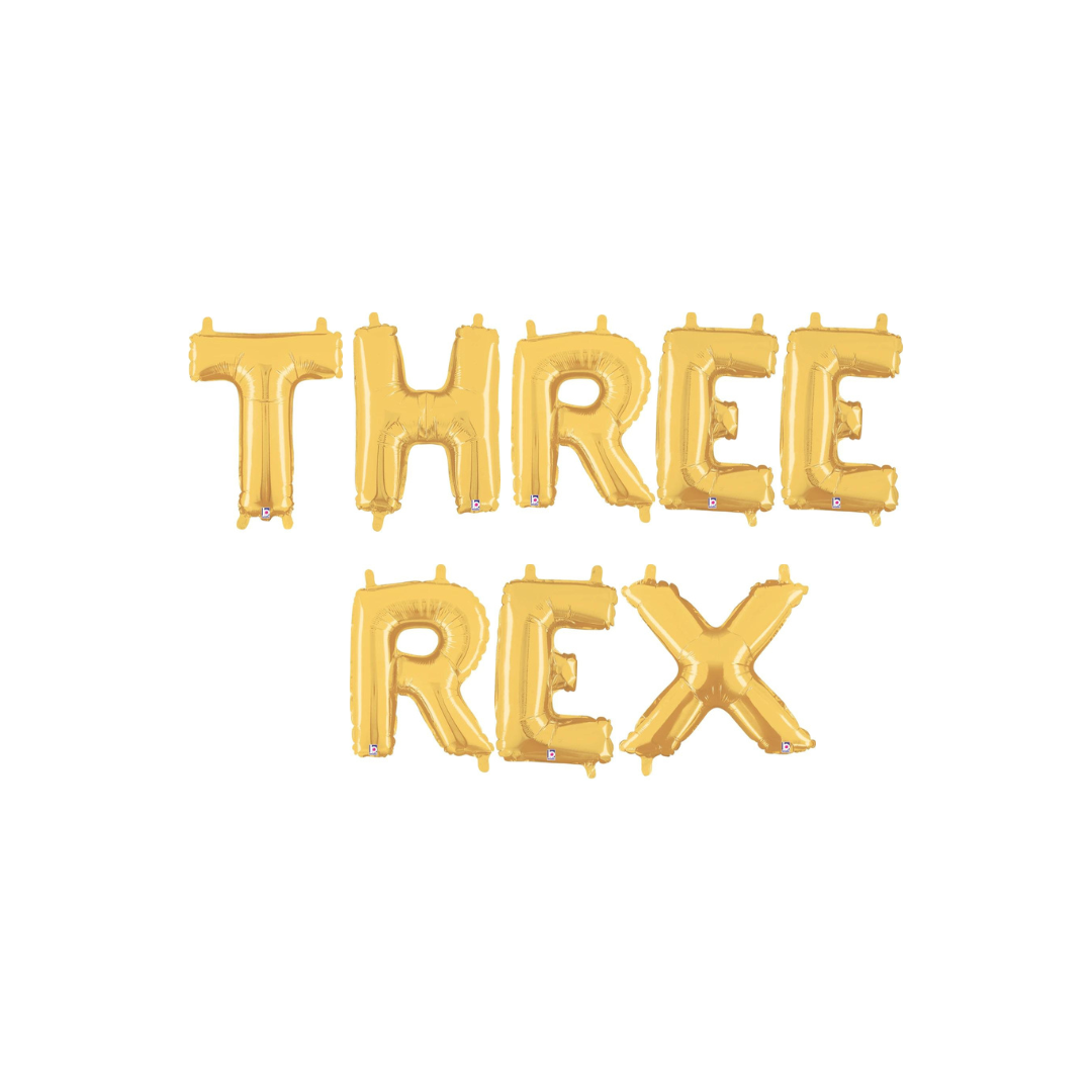 THREE REX Letter Balloon Set