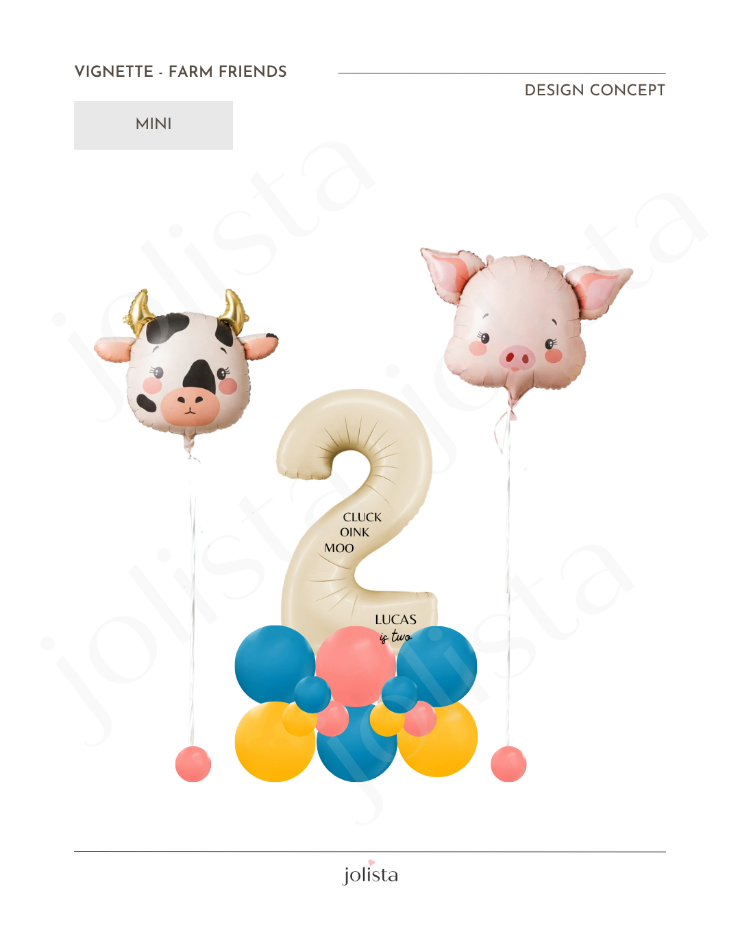 mock-up of farm friends vignette - mini tier