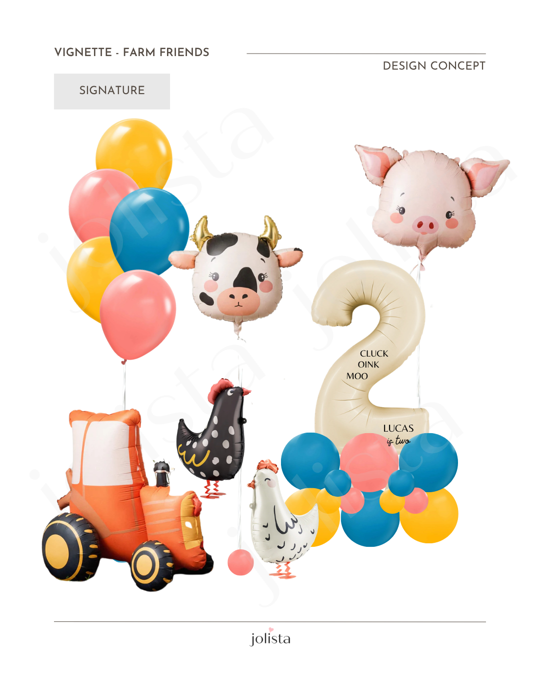 mock-up of farm friends vignette - signature tier