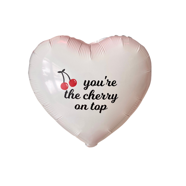 Cherry on Top Heart Foil Balloon Trio, red