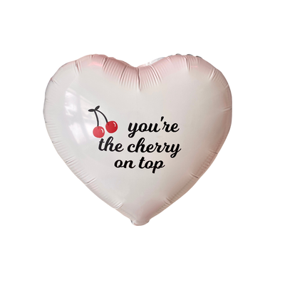 Cherry on Top Heart Foil Balloon Trio, red
