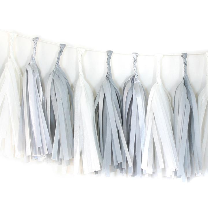 Tissue Paper Tassel Garland Kit - Sterling