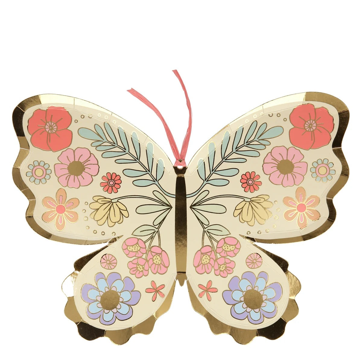 Floral Butterfly Plates Set of 8