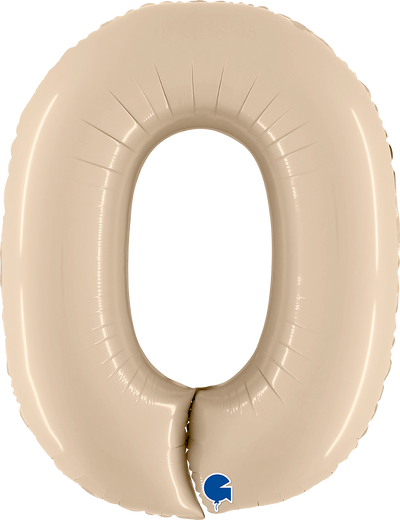 Jumbo Foil Number Balloon (0-9), satin cream