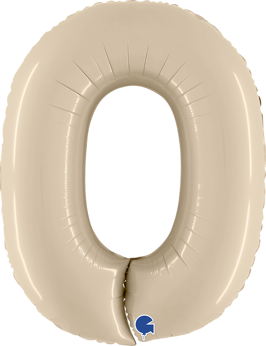 Jumbo Foil Number Balloon (0-9), satin cream