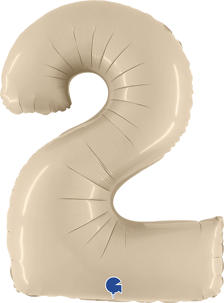 Jumbo Foil Number Balloon (0-9), satin cream