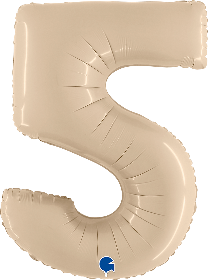 Jumbo Foil Number Balloon (0-9), satin cream