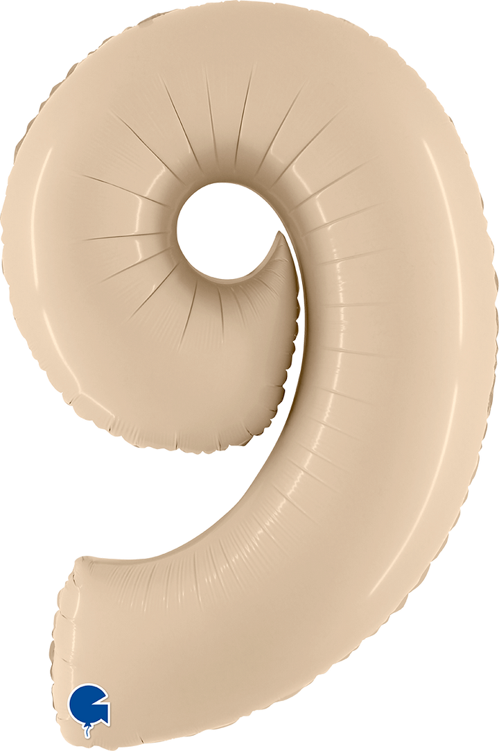 Jumbo Foil Number Balloon (0-9), satin cream