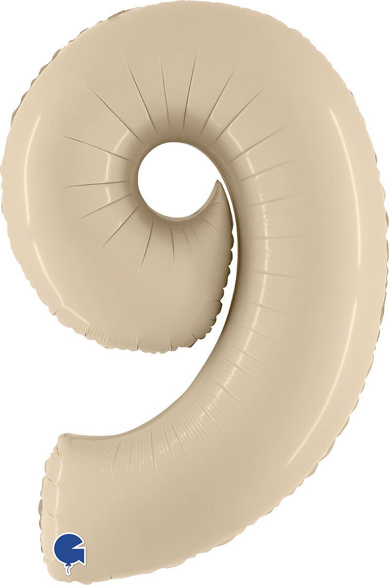 Jumbo Foil Number Balloon (0-9), satin cream