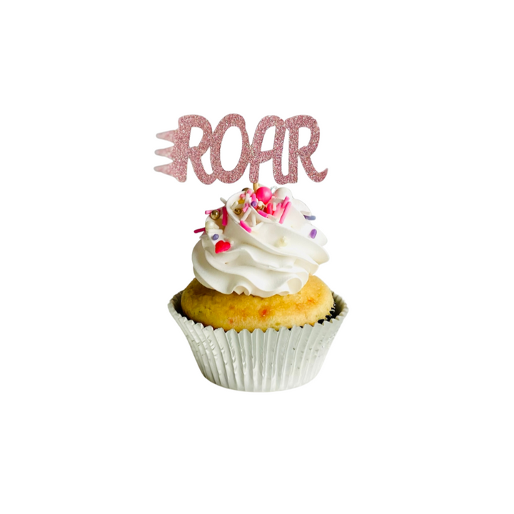 ROAR cupcake toppers, pink