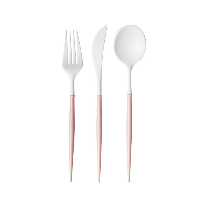 Bella Cutlery, Blush & White (24 piece set)