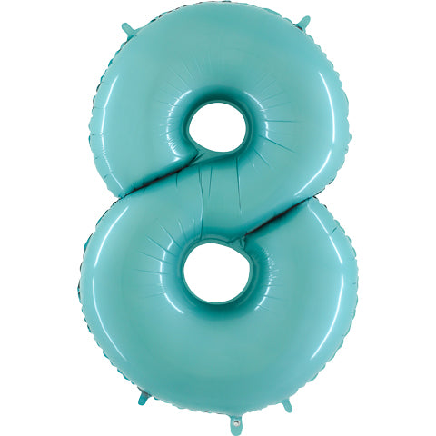 Jumbo Foil Number Balloon (0-9), pastel blue