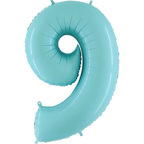 Jumbo Foil Number Balloon (0-9), pastel blue