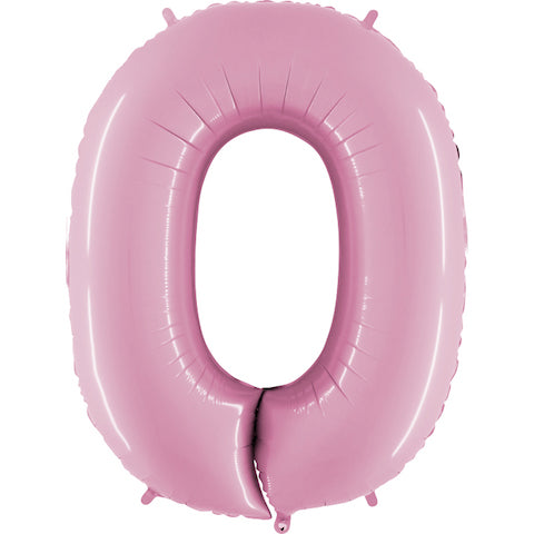 Jumbo Foil Number Balloon (0-9), pastel pink