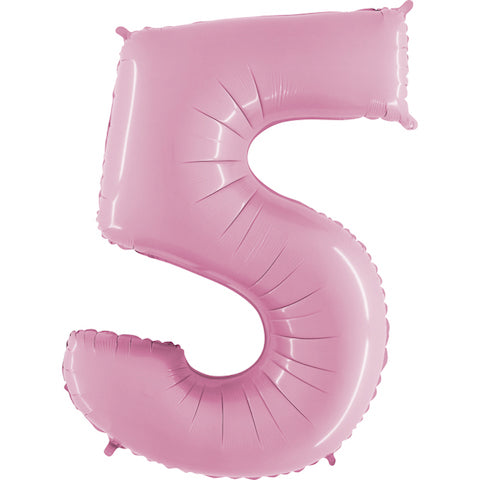 Jumbo Foil Number Balloon (0-9), pastel pink