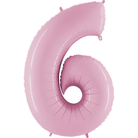 Jumbo Foil Number Balloon (0-9), pastel pink