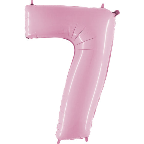 Jumbo Foil Number Balloon (0-9), pastel pink