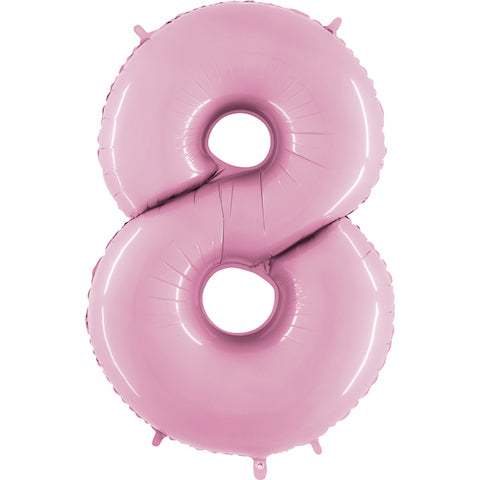 Jumbo Foil Number Balloon (0-9), pastel pink