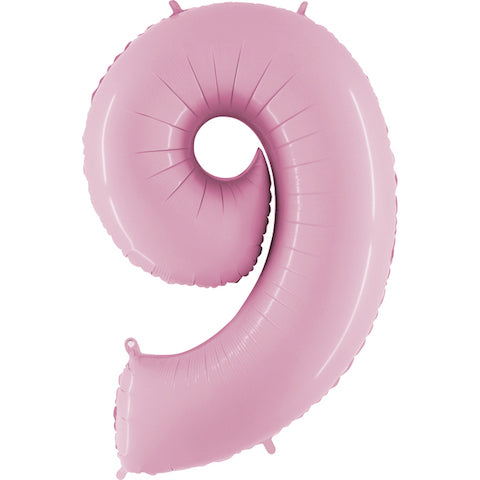 Jumbo Foil Number Balloon (0-9), pastel pink