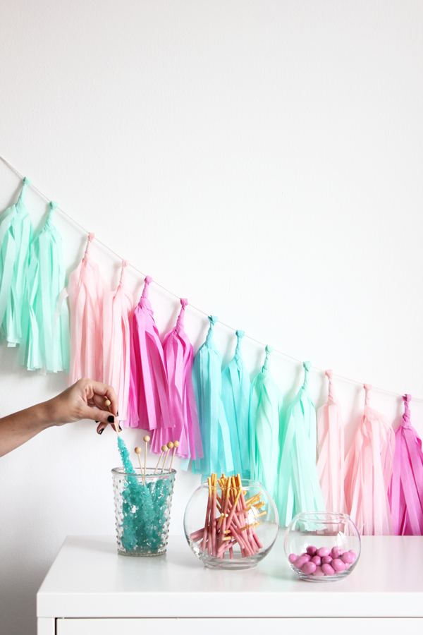 Tissue Paper Tassel Garland Kit - Candy Shoppe