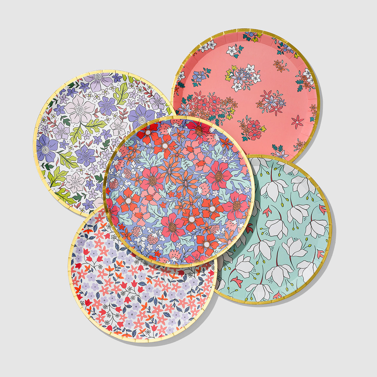In Full Bloom Plates, set of 10