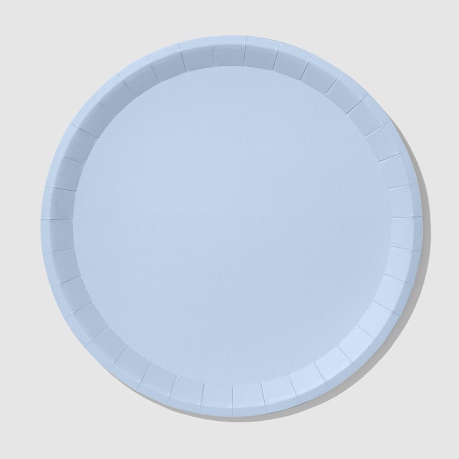 Pale Blue Classic Plates (two sizes) Set of 10