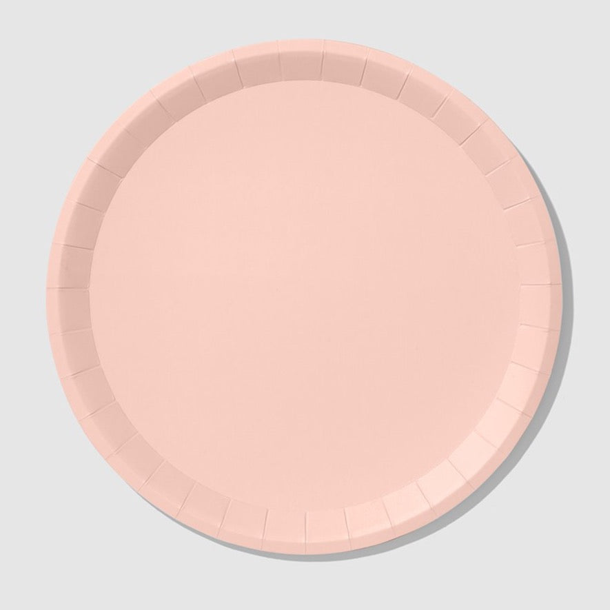 Pale Pink Classic Plates (two sizes) Set of 10