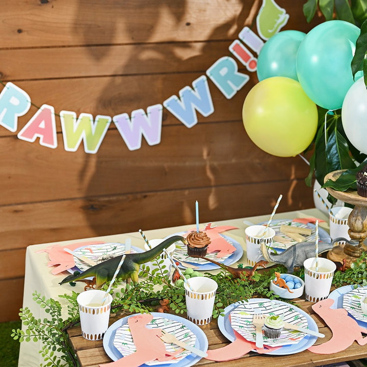 Blue and Gold Paper Straws