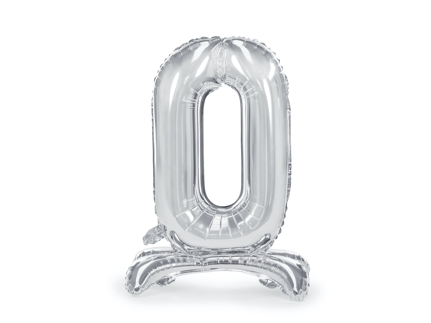 Standing Number Foil Balloon (0-9), silver