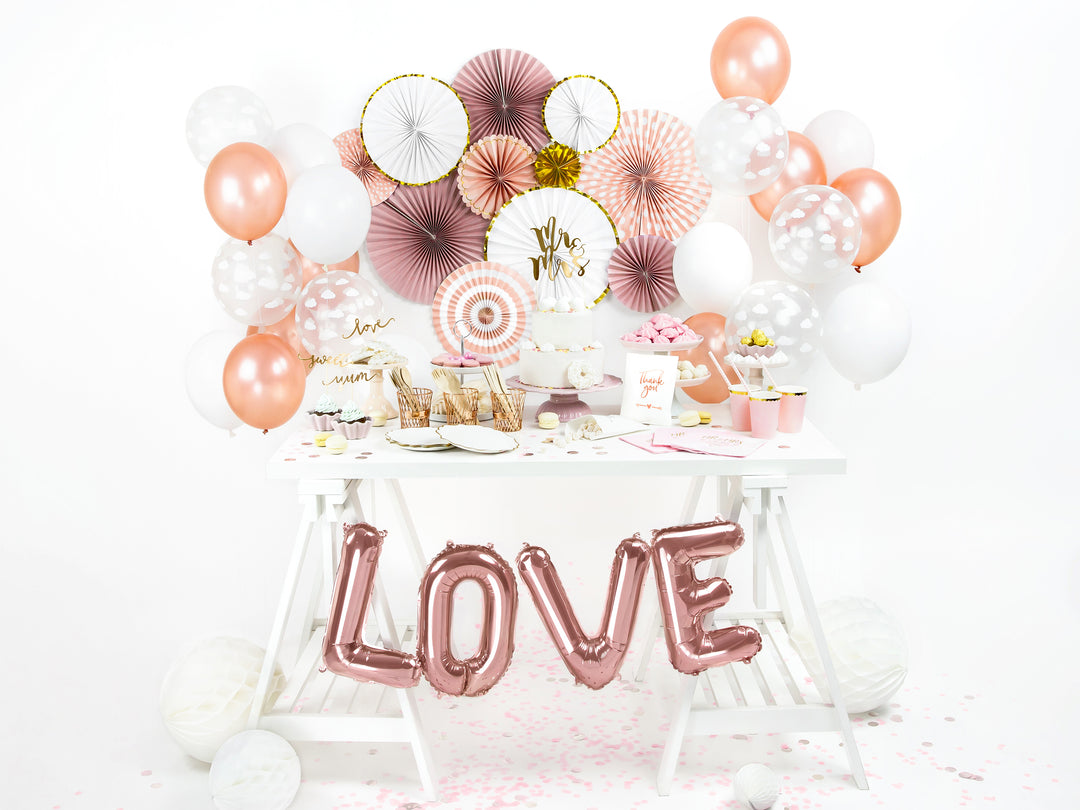 LOVE Balloon Set, rose gold