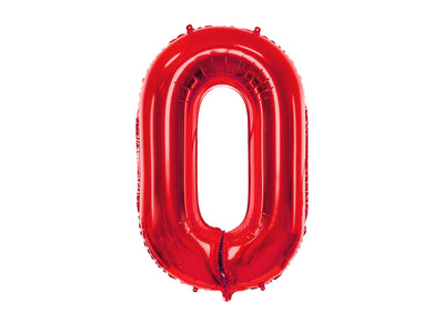 Jumbo Foil Number Balloon, red (0-9)