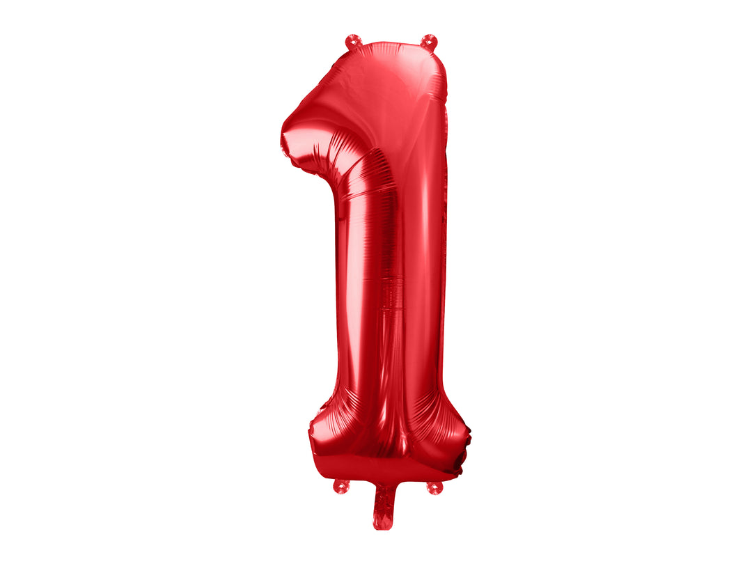 Jumbo Foil Number Balloon, red (0-9)